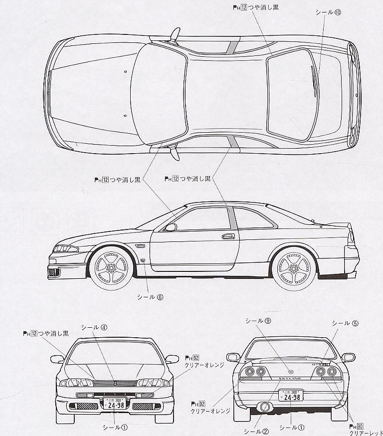 Чертеж nissan skyline r32